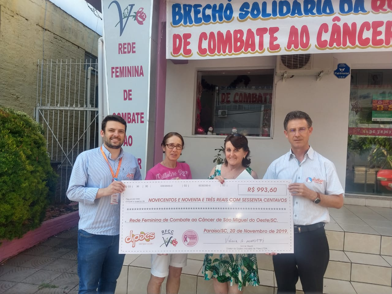 Dipães realiza nova doação para a Rede Feminina de Combate ao Câncer de SMO